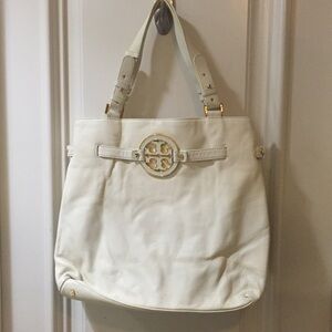 Tory Burch White Leather Tote